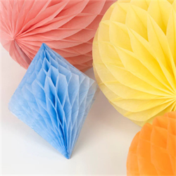 Meri Meri - Pastel Honeycomb Decoration Kit - Pastel Petek Dekor Kiti - 16Lı