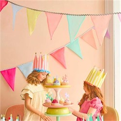 Meri Meri - Pastel Rainbow Organza Garland - Pastel Renkli Gökkuşağı Organze Asılan Süs