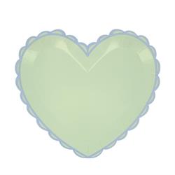 Meri Meri - Pastel Ton Kalp Tabaklar (L) (8Li)