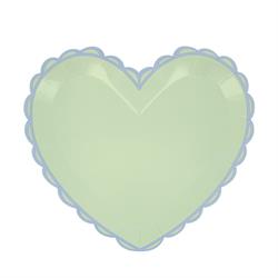 Meri Meri - Pastel Ton Kalp Tabaklar (L) (8li)