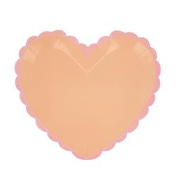 Meri Meri - Pastel Ton Kalp Tabaklar (L) (8Li)