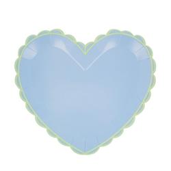 Meri Meri - Pastel Ton Kalp Tabaklar (L) (8Li)