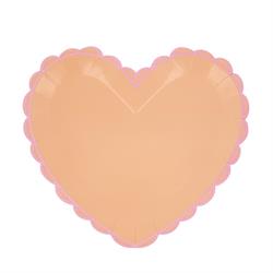 Meri Meri - Pastel Ton Kalp Tabaklar (L) (8li)