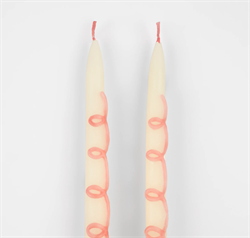 Meri Meri - Pembe Desenli Mum - 2 Adet