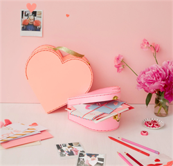 Meri Meri - Pembe Kalp Bavul - 2 Adet