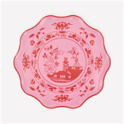 Meri Meri - Pembe Vintage Botanik Tabaklar - M - 8 Adet