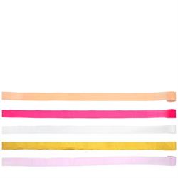 Meri Meri - Pink Crepe Paper Streamers - Pembe Kağıt Şeritler