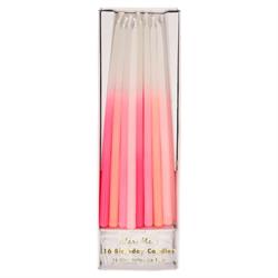 Meri Meri - Pink Dipped Tapered Candles - Pembe Mumlar