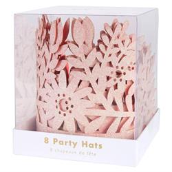 Meri Meri - Pink Glitter Party Crowns - Pembe Simli Parti Taçları
