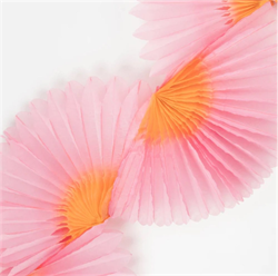 Meri Meri - Pink Honeycomb Fan Garland - Pembe Petekli Yelpaze Asılan Süs