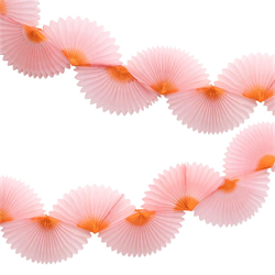 Meri Meri - Pink Honeycomb Fan Garland - Pembe Petekli Yelpaze Asılan Süs