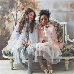 Meri Meri - Pink Star Tulle Cape - Pembe Yıldızlı Pelerin Kostüm
