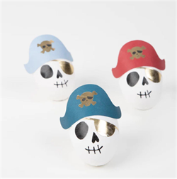 Meri Meri - Pirate Skulls Surprise Balls - Korsan İskelet Sürpriz Toplar - 3Lü