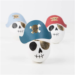 Meri Meri - Pirate Skulls Surprise Balls - Korsan İskelet Sürpriz Toplar - 3Lü