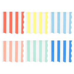 Meri Meri - Plaj Çizgili Peçete - L - 16 Adet