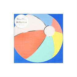 Meri Meri - Plaj Topu Desenli Peçete - 16 Adet