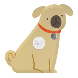 Meri Meri - Pug Plates - Yavru Köpek Tabaklar - 8Li