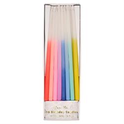 Meri Meri - Rainbow Dipped Tapered Candles - Renkli Mumlar