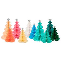 Meri Meri - Rainbow Forest Honeycomb Decorations - Renkli Orman Petekli Dekorlar - 10Lu