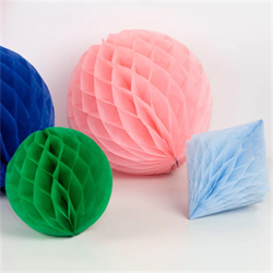 Meri Meri - Rainbow Honeycomb Decoration Kit - Gökkuşağı Petekli Dekor Kiti - 16 Parça