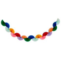 Meri Meri - Rainbow Honeycomb Fan Garland - Gökkuşağı Petekli Yelpaze Asılan Süs