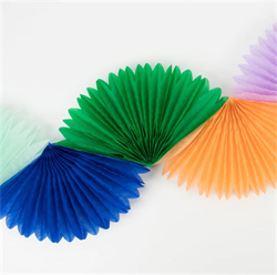 Meri Meri - Rainbow Honeycomb Fan Garland - Gökkuşağı Petekli Yelpaze Asılan Süs
