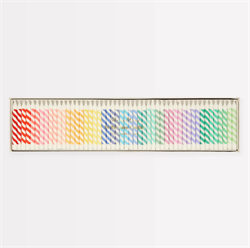 Meri Meri - Rainbow Striped Mini Candles - Gökkuşağı Renklerinde Mini Mumlar (X50)