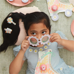 Meri Meri - Rainbow Sun & Cloud Hair Clips - Gökkuşağı Güneş & Bulut Tokalar - 2Li