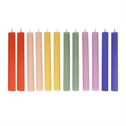 Meri Meri - Rainbow Taple Candles - Gökkuşağı Masa Mumları (12Li)