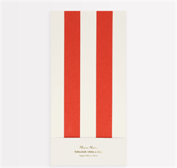 Meri Meri - Red Striped Tablecloth - Kırmızı Çizgili Masa Örtüsü