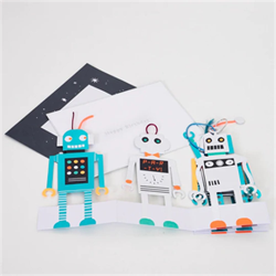 Meri Meri - Robot Card - Robot Tebrik Kartı