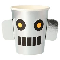 Meri Meri - Robot Cups - Robot Bardaklar - 8Li