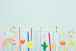 Meri Meri - Rose Gold Long Candles - Uzun Rose Gold Mum