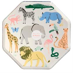 Meri Meri - Safari Plates - Safari Tabak - 8Li