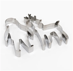 Meri Meri - Santa & Reindeer Festive Cookie Cutter - Noel Baba & Ren Geyikleri Kurabiye Kalıbı