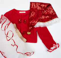 Meri Meri - Santas Little Helper Kostüm / 3-4 Yaş