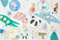 Meri Meri - Shark Platters - Köpek Balığı Servis Tabakları - 4Lü