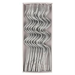 Meri Meri - Silver Swirly Candles - Gümüş Kıvrımlı Mumlar - 20Li