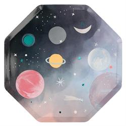 Meri Meri - Space Plates - Uzay Tabaklar - L - 8Li