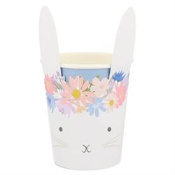 Meri Meri - Spring Floral Bunny Cup - Çiçekli Tavşan Bardaklar - 8Li