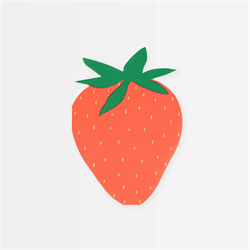 Meri Meri - Strawberry Napkins - Çilek Peçeteler (X16)