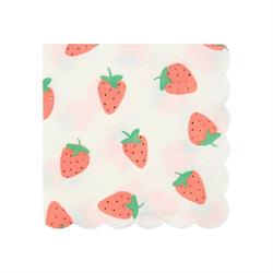 Meri Meri - Strawberry Napkins - Çilek Peçete - S