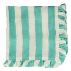 Meri Meri - Stripe Ruffle Napkins - Şerit Fırfırlı Kumaş Peçeteler - 4Lü
