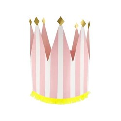 Meri Meri - Striped Party Crowns - Çizgili Parti Taçları - 8 Adet