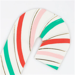 Meri Meri - Stripy Candy Cane Napkins - Çizgili Şeker Kamışı Peçeteler (16Lı)