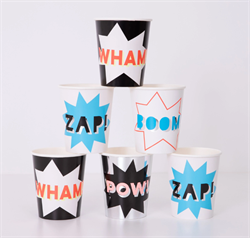 Meri Meri - Süper Kahraman Bardaklar - 8 Adet