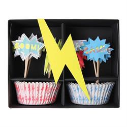 Meri Meri - Süper Kahraman Cupcake Kit
