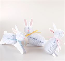 Meri Meri - Tavşan Honeycomb Masa Süsü - 6 Adet