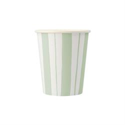 Meri Meri - Ticking Stripe Cups - Kalın Çizgili Bardaklar - 8Li
