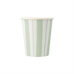 Meri Meri - Ticking Stripe Cups - Kalın Çizgili Bardaklar - 8li